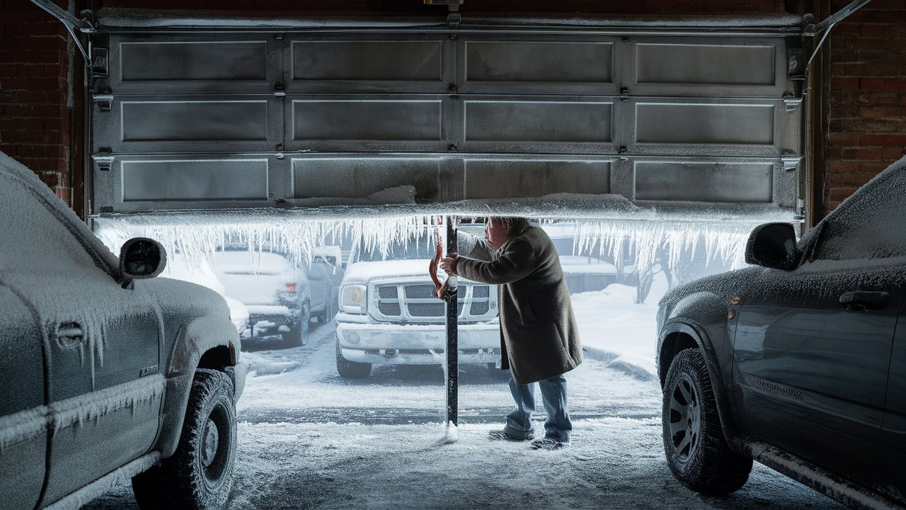 Garage door won't close when it’s cold